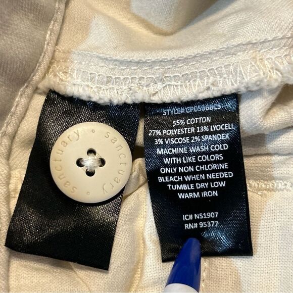 Sanctuary Palmer Cigarette Chino Pant Moonstone Size 25 - Picture 10 of 10